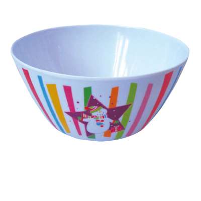 Factory Wholesale Cheap Popcorn Bowl Christmas Cookies Candy Melamine Portable Round Bowl