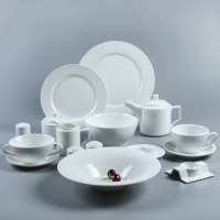 New arrival modern european hotel restaurant wedding white ceramic crockery dinnerware fine porcelain tableware set