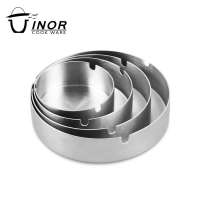 Simple round design stainless steel custom printed wholesale ashtray for cigar