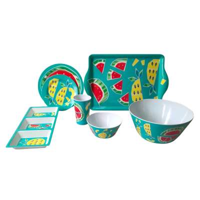 China wholesale FDA standard restaurant cookware melamine dinnerware sets custom printing melamine tableware